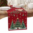 thumbnail image 4 of nqOlkjepod Red Christmas Tree Table Runner 90 Inches Long Farmhouse Dress Scarves, Xmas Tree Snowflake Balls Botanical Dining Tablerunner for Coffee Table/Kitchen Island/Party Décor, 13" x 90", 4 of 7