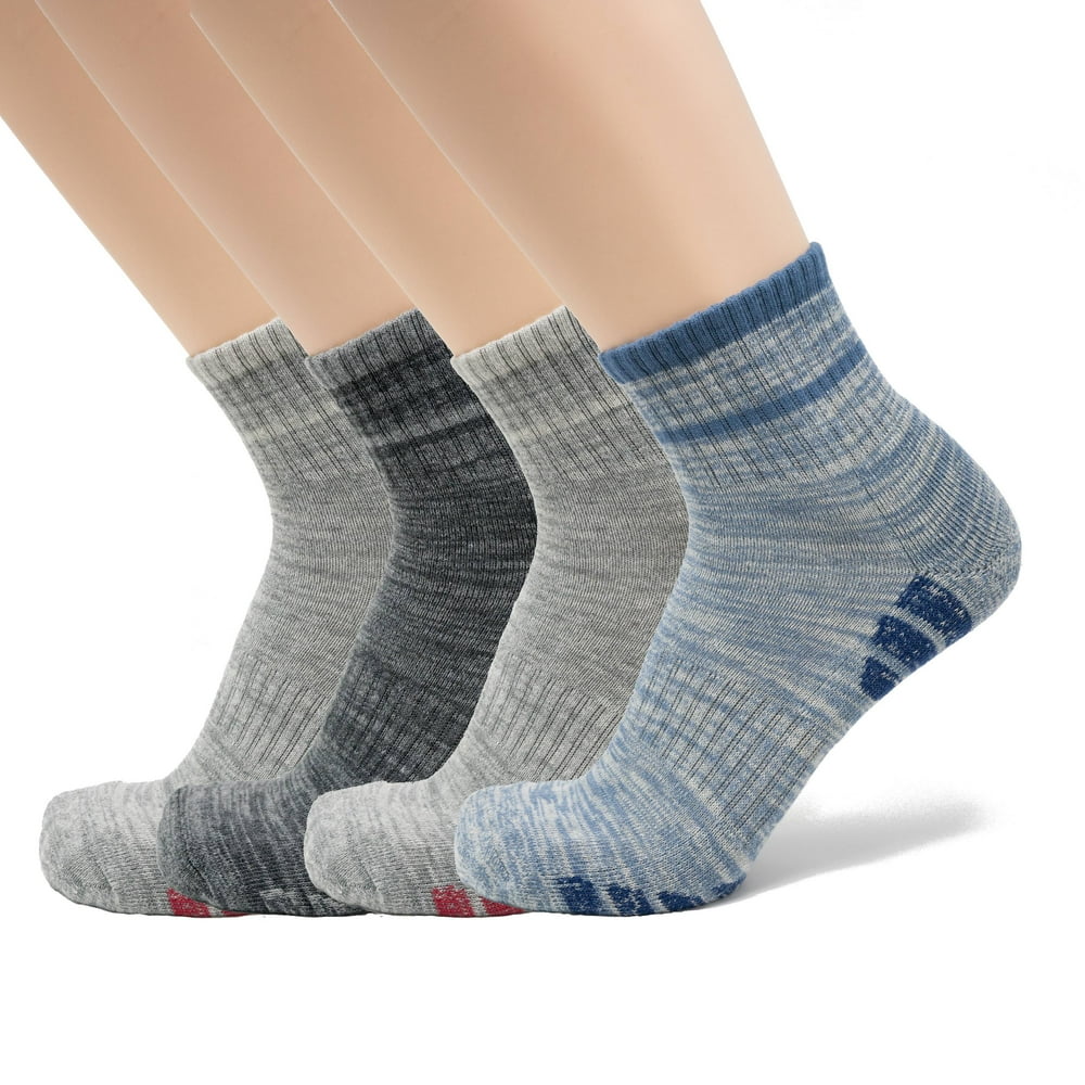 U&I Socks u&i Men's Performance Cotton Mid Cut Quarter Athletic Socks
