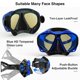 thumbnail image 4 of Equipo de Snorkel MELUMILU Conjunto de Tubo Seco para Adultos Azul, 4 of 7