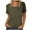 Army Green, variant on HAiming Womens Summer Tops Short Sleeve Solid Round Neck Knitted Tshirts Plus Size Casual Loose Tunic Blouses