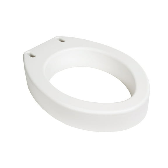 Essential Medical Supply Standard Bowl Round Toilet Seat Riser with 3.5" Rise - 17.5" x 13.5" x 3.5", Elevating and Raising Commode Seat for Seniors, Adults and the Elderly with 300lb Weight Capacity