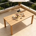 thumbnail image 3 of Leumius 68.9" Outdoor Dining Table for 6,All-Weather Furniture Table with Umbrella Hole for Outdoor Picnics & Patio,Backyard,Teak, 3 of 7