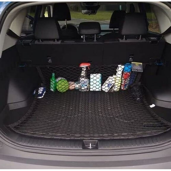 EACCESSORIES EA Trunk Organizer Cargo Net for KIA SELTOS 2020-2023 – Floor & Envelope Style Cargo Nets for SUV – Premium Mesh Car Trunk Organizer Vehicle Carrier Storage – Compatible with KIA SELTOS