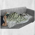 thumbnail image 5 of Tree of Life Soft Flannel Fleece Throw Blanket, Big Old Leaves and Branches Nature Growth Ecology Themed Artwork, Cozy Plush for Indoor and Outdoor Use, 50" x 70", Black White Green, by Ambesonne, 5 of 5