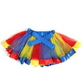 thumbnail image 3 of IROINNID Comfort Waist Mini Skirts For Women Rainbow 3 Layered Adult Tutu Dancing Tutu Skirt Print Skirt, 3 of 7