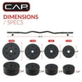 thumbnail image 3 of Cap Standard 47-inch Hollow E-Z Curl Workout Bar with 50lb Vinyl Weight Plate Set, 3 of 6