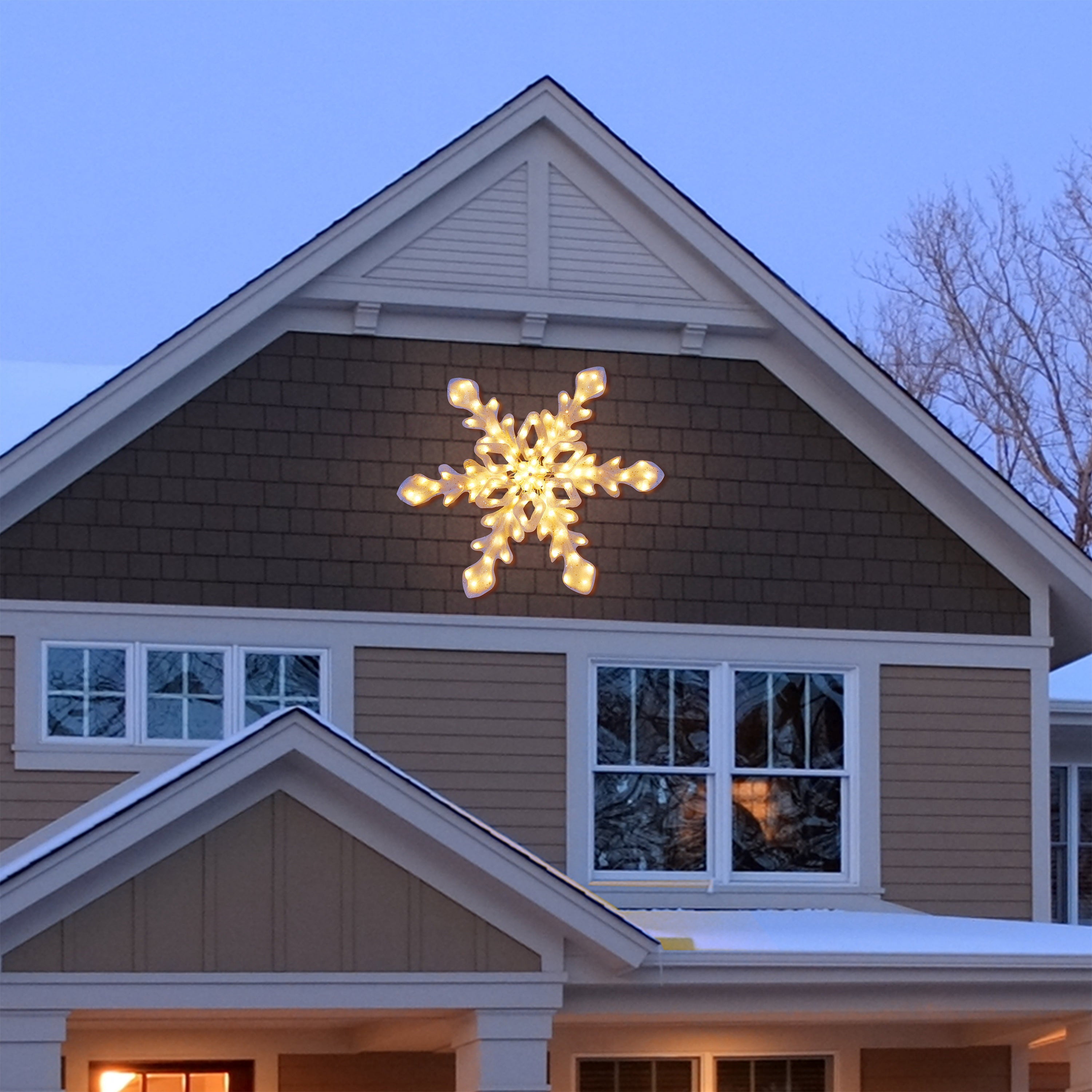 Mr. Christmas 35" Outdoor Twinkling LED Snowflake, White