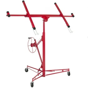 Goplus 11ft Drywall Lift Hoist Plaster Board Panel Sheet Lifter Caster Heavy Duty Tool