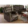 3 Piece Recliner Sofa Set with Recliner Sofa, Recliner Loveseat, and Recliner Chair in Taupe