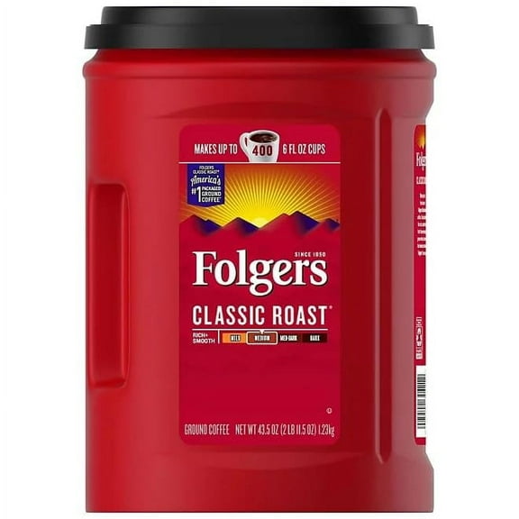 Folger Classic Roast Ground Coffee (43.5 Oz.) - 1 Pack