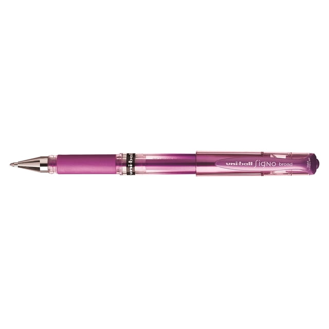 Bolígrafo de gel Uni-Ball Signo Um-153, 1 mm de ancho de línea, color rosa metalizado