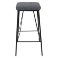 thumbnail image 2 of Taburete de bar de cuero Millard de LeisureMod con estructura de metal LeisureMod MS36BU, 2 of 2