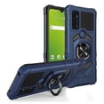 thumbnail image 4 of For T-Mobile Revvl 6 Pro 5G Hybrid Magnetic Car Mount 360° Rotating Ring Kickstand Stand Holder Armor [Military Grade] Phone Case Cover by Xpression - Blue, 4 of 9