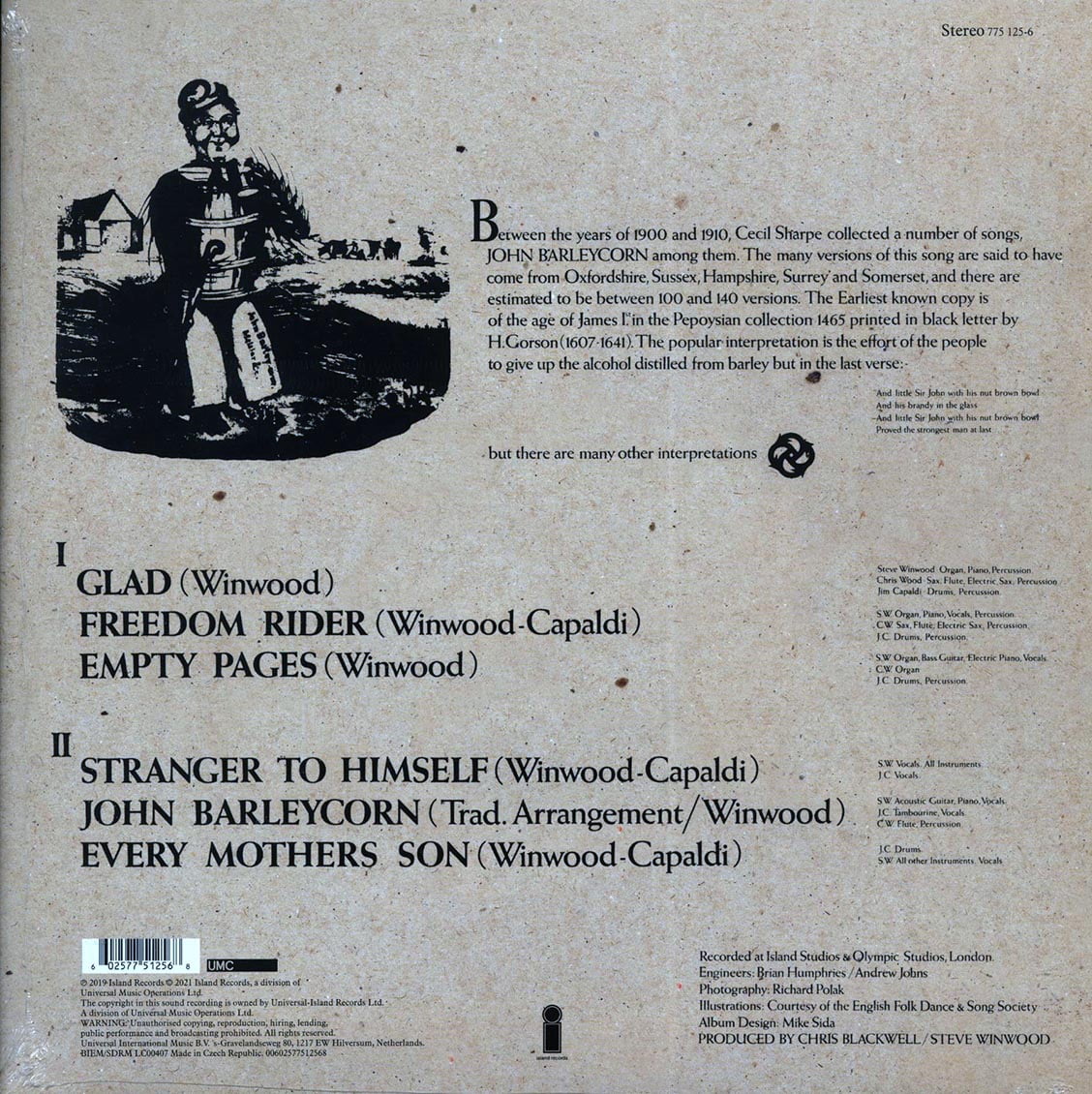 Traffic - John Barleycorn Must Die  [Remastered / 180gm Standalone] - Music & Performance - Vinyl