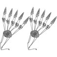 thumbnail image 5 of Punk Hand Accessories for Stage Performance and Dancing Black Iron Pointed Finger-Length 1Pair, 5 of 5