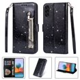 thumbnail image 2 of Dteck Wallet Case for Samsung Galaxy S23 FE,Magnetic Handbag Zipper Pocket PU Leather Flip Case with 3 Card Slots and Wrist Strap Folio TPU Inner Stand Cover,Black, 2 of 6