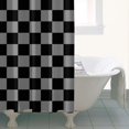 thumbnail image 4 of Gray and Black Checkered Pattern Shower Curtain 36"x72" ,Bathroom Decorative Shower Curtains Set with 12 Hooks,Modern Waterproof Washable Shower Curtain, 4 of 6