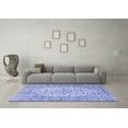 thumbnail image 3 of Ahgly Company Machine Washable Indoor Square Persian Blue Traditional Area Rugs, 6' Square, 3 of 4