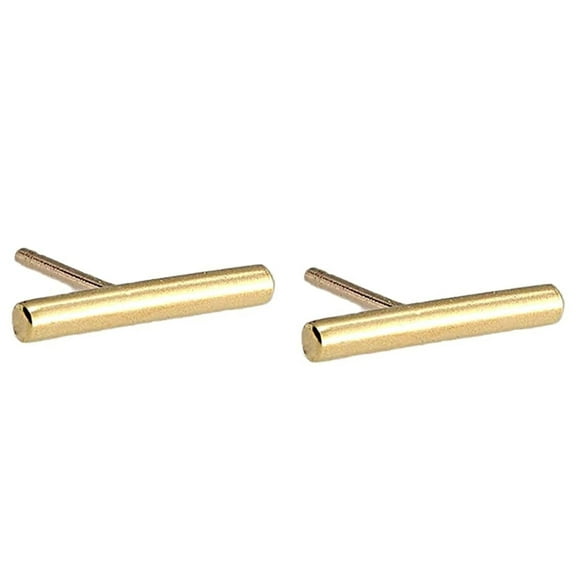 10mm Small Gold Filled Bar Stud Post Piercing Earrings (10mm Bar Studs / 14K Gold filled)