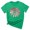 thumbnail image 5 of KIHOUT Nouveau Haut de Mode d'Été pour Femmes 2025, Haut à Manches Courtes Col Rond Décontracté Imprimé Vert m, 5 of 5