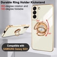 thumbnail image 3 of for Samsung Galaxy S22 Plus Case with Magnetic Ring Holder Soft TPU Electroplated Cover Shockproof Scratchproof Kickstand Slim Protective Phone Case for Galaxy S22+ White, 3 of 12