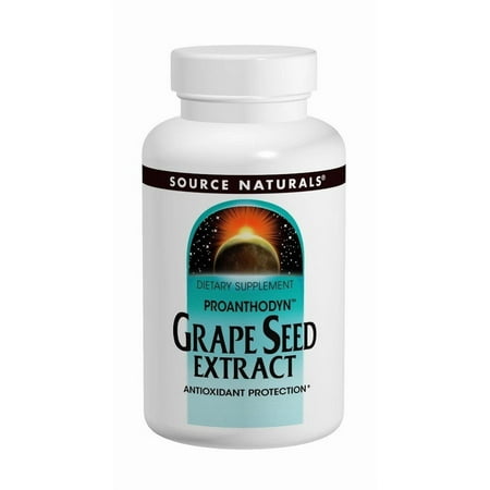 Source Naturals Grape Seed Extract, Proanthodyn 200 mg Antioxidant Protection & Supports Healthy Aging Brain - 30 Tablets