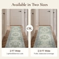 thumbnail image 4 of KUETH 2.5X10 Vintage Runner Rug Machine Washable Rugs for Living Room, Non Slip Flat Pile Rug with Rubber Backing, Boho Rug for Entryway Hallway Kitchen and Corridor, 4 of 11