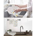 thumbnail image 5 of Easter Kitchen Dish Towels for Drying Dishes Set of 3, Spring Watercolor Bunny Eggs Daisy Flowers Waffle Weave Microfiber Hand Tea Bathroom Towels Quick Dry & Absorbent Towel 12x12, 5 of 7