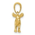 thumbnail image 2 of Real 14kt Yellow Gold 3-D Moose Pendant; for Adults and Teens; for Women and Men, 2 of 4