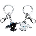 thumbnail image 1 of 2 Pcs Keychains Key Holder Key Rings Couple Keychain Lovers Keychain Black Gift, 1 of 4