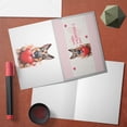 thumbnail image 4 of Happy Valentine's Day German Shepherd Brings Love Heart 7x5in Folded Greeting Card Alsatian Dog Lover Gifts Single Note Card with Envelope - 02028, 4 of 5