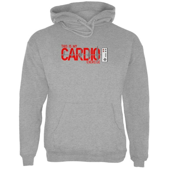 My Cardio Exercise Game Controller Heartbeat Mens Hoodie Storm Grey LG