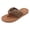 Brown, variant on Womens Crochet Knit Flat Flip Flops Beach Summer Stylish Casual Memory Foam Slip on Thong Dress Sandals Comfortable Walking Slides Slippers for Vacation Black Size 7