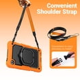thumbnail image 4 of Case for Samsung Galaxy Tab A9 2023 8.7 inch, 360 Rotating Stand Handle Shoulder Strap Heavy Duty Shockproof Cover, Orange, 4 of 7