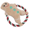 thumbnail image 1 of Christmas Plush Dog Toy, Cartoon Design Dog Squeaky Toys Cleaning Teeth with Cotton Rope for Small Sized Pets for Medium Sized Pets, 1 of 8