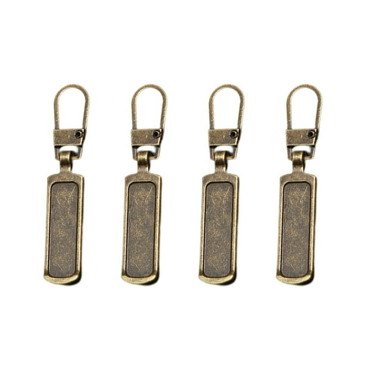 10pcs Zipper Slider, Zipper Replacement Slider Zipper Pull Replacement for  Jackets, Handbags, Backpacks, Zipper Repair(Bronze)