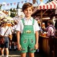 thumbnail image 2 of Rhuody Teen Onesie For Boys 10-11 Years Winter Jumpsuit Long Sleeve Crewneck Romper Cartoon Prints Bodysuit Soft Clothing Green, 2 of 4