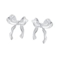 thumbnail image 4 of Pendientes de lazo para mujer, pendientes ligeros creativos para viajes, vacaciones en la calle Plata, 4 of 8