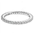 thumbnail image 3 of 925 Sterling Silver Ring 2mm Stackable Eternity Women's Wedding Engagement Accent Band Cz, 3 of 4