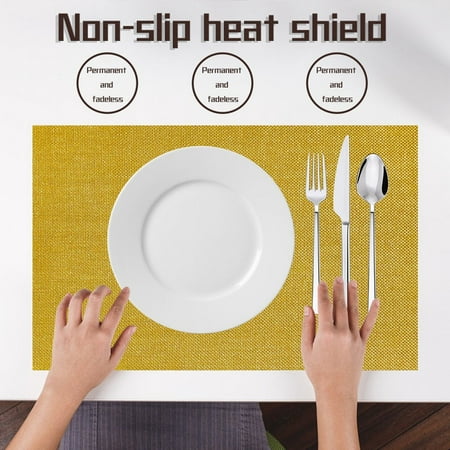 

BEFOKA Kitchen & Dining European-Style PVC Placemat Linen Thickened Heat Insulation Tessling Placemat Clearance