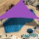 thumbnail image 4 of ZHAOCHENG Toldo triangular para sombrilla de exterior de 3 metros, toldo parasol plegable, toldo paisajístico (morado oscuro), 4 of 5