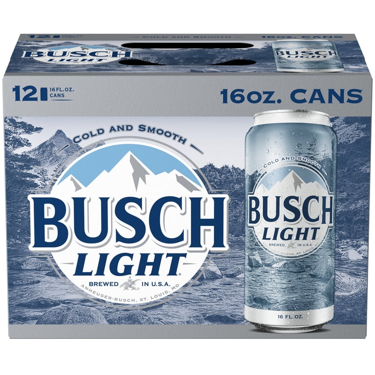 Busch Light American Lager Beer 12 pack, 16 fl oz Aluminum Cans