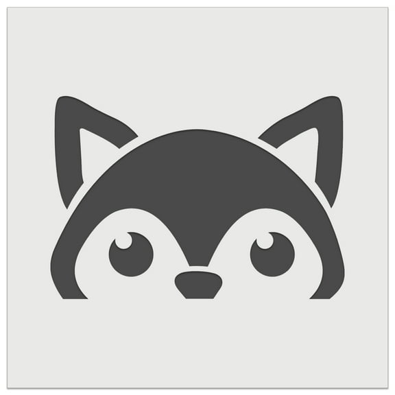 Peeking Fox DIY Cookie Wall Craft Stencil - 5.5 Inch