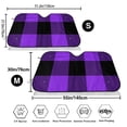 thumbnail image 2 of Goofa Purple Buffalo Plaid Printed Car Windshield Sunshade,Foldable Reflective Sun Visor,UV Protection Heat Blocker Sunshade,Car Cooling Accessory-, 2 of 7