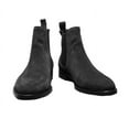 thumbnail image 3 of Men's Chelsea Boots Suede Dress Boots Motorcycle Combat Boots Faux Leather Chukka Ankle Boots Slip On Boots, 3 of 6