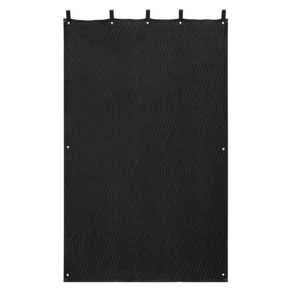 VEVOR Sound Dampening Blankets, Soundproof Curtains with 80 x 48 in, Soundproof Blanket with Grommets, Studio Grommeted Blanket, for Window, Door, Light Blocker, Music Recording, Black