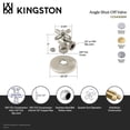 thumbnail image 4 of Kingston Brass CC54308XK 5/8-Inch O.D. Comp x 1/2-Inch or 7/16-Inch Slip Joint Quarter-Turn Angle Shut-Off Valve with Flange in Brushed Nickel, 4 of 5