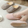 thumbnail image 6 of Women Cozy Cotton Slippers Slip On Warm House Shoes Indoor Comfy Warm Bedroom Slippers Home Slippers for Winter Size 5-12, 6 of 11