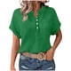 thumbnail image 3 of Top boho,Blusa de manga corta con cuello en V para mujer, color liso, informal, holgada, con bolsillo, tela suave y transpirable para uso diario, sopatenor, 3 of 9
