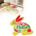 thumbnail image 1 of Easter Bunny Shaped Welcome Mat for Indoor Outdoor Use in Velvet Absorbent Doormat Polyester Tile Rug with Bunny Design Non Entryway Runner 90 cm, 1 of 6